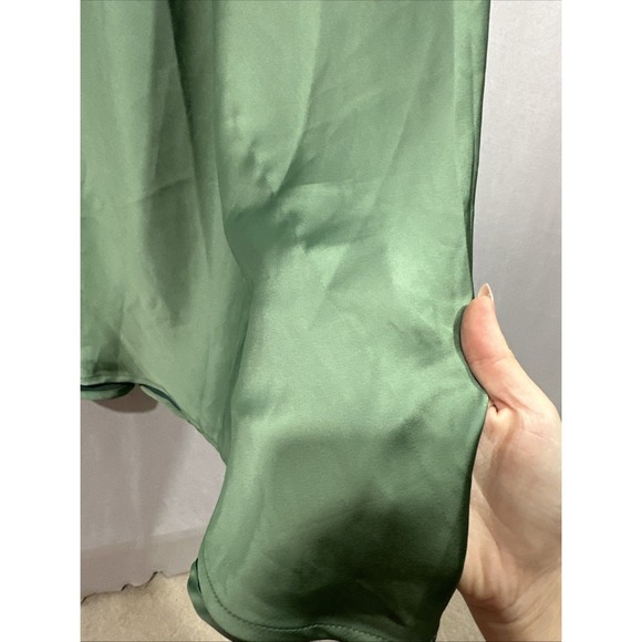NWD Know One Cares [ Small ] Satin Bias Cut Maxi Dress in Green #7119 - Picture 13 of 16